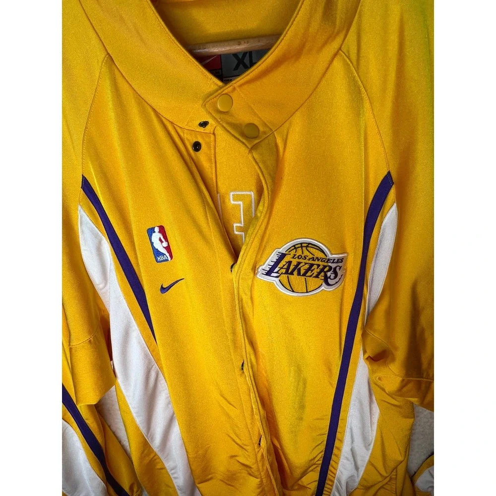 Nike Team NBA Los Angeles Lakers Warm Up‎ Jacket Yellow Purple XL Shooting Shirt